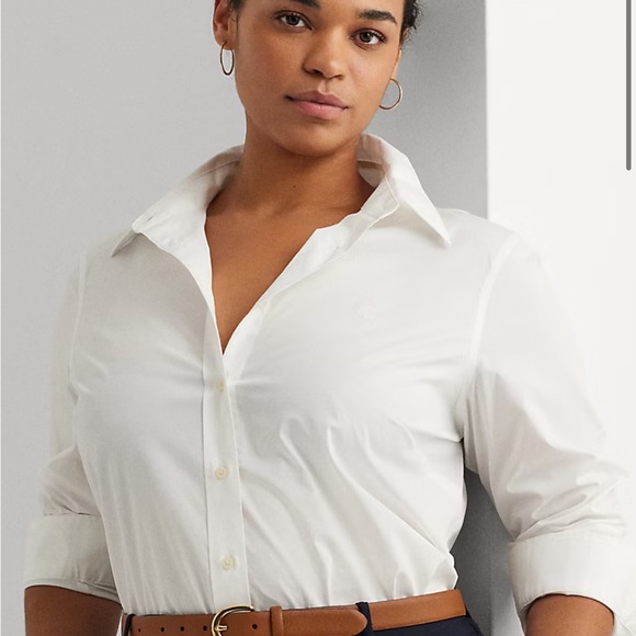 Ralph Lauren White non iron button down shirt 3X EXCELLENT condition worn once - Picture 3 of 8